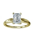 thumbnail image 1 of 2.00 Ct Emerald Cut Moissanite (D/VVS1) Sparkle Wedding Ring for Ladies Solid 14K Yellow Gold Size 3.5 by Diamond-Capitals, 1 of 8