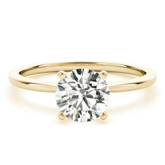 2.00 Ct Excellent Round Diamond Bridal Rings Solid 18K Yellow Gold