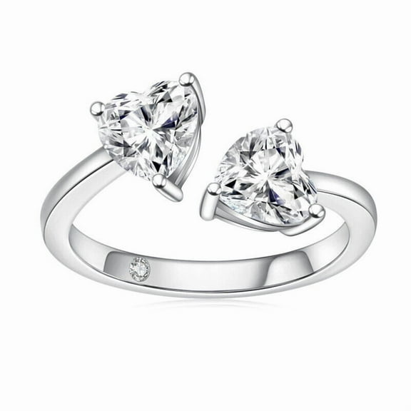 2.00 Ct Heart Shape Moissanite Wedding Engagement Ring Women 925 Sterling Silver