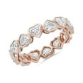 thumbnail image 1 of 2.00 Ct IGI Certified Grace Heart Shape Lab Grown Diamond Engagement Eternity Band for Ladies Solid 18K Rose Gold Size 8.5 (E/VVS2) by Diamond-Capitals, 1 of 8