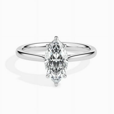 2.00 Ct Marquise Cut Moissanite Diamond (D/VVS1) Solitaire Wonderful Engagement Ring for Love in 14K White Gold&nbsp;Size 7 by Caratup