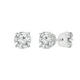 2.00 Ct Round Cut Lab Grown Diamond Stud Earrings in 10K Gold for Women