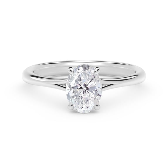 2.00 Ct Solitaire Oval Diamond Wedding Rings for her Solid 950 Platinum