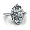 thumbnail image 1 of 2.00 Ct Solitaire Oval Shaped Diamond Wedding Rings For Women Solid 14K White Gold, 1 of 4