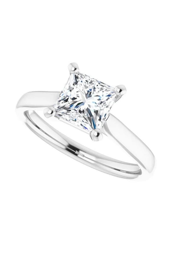 Solitaire Moissanite Engagement Ring 2.00 ct, 14K Gold