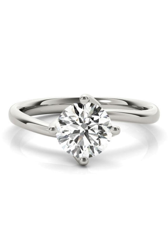 2.00 Ct Solitaire Round Cut Diamond Wedding Rings for Women Solid 14K White Gold