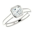 thumbnail image 1 of 2.00 Ct Stunning Asscher Shaped Diamond Engagement Rings for Women Solid 18K White Gold, 1 of 8