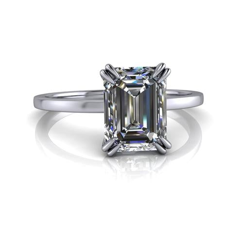 2.00 Ct Stunning Emerald Diamond Bridal Rings for Women Solid 14K White Gold