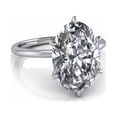 thumbnail image 1 of 2.00 Ct Stunning Oval Real Moissanite Engagement Rings for Ladies Solid 950 Platinum, 1 of 5