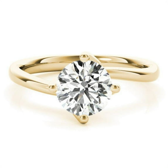 2.00 Ct Stunning Round Diamond Wedding Rings for Women Solid 14K Yellow Gold