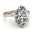 thumbnail image 1 of 2.00 Ct Stunning Solitaire Oval Natural Moissanite Engagement Rings for Ladies Solid 18K Rose Gold, 1 of 6