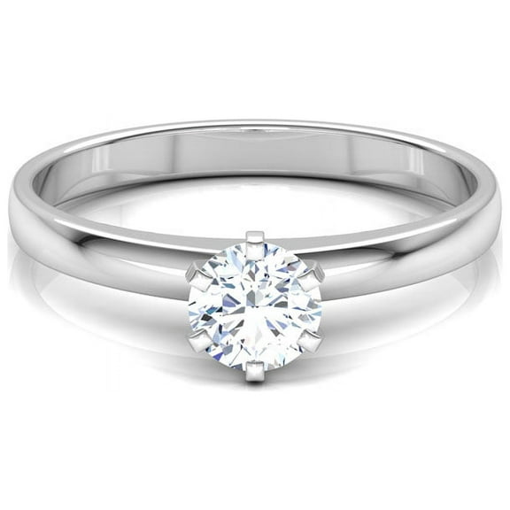 2.00 Ct Stunning Solitaire Round Diamond Wedding Rings For Women Solid 14K White Gold