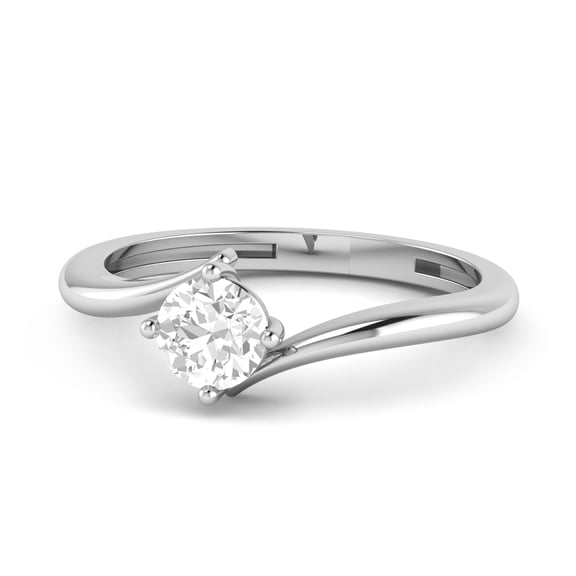 2.00 Ct Stunning Solitaire Round Natural Moissanite Diamond Wedding Rings For Her Solid 14K White Gold