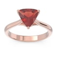 thumbnail image 1 of 2.00 Ct Trillion Cut Garnet Gemstone Beautiful Engagement Ring for Ladies Solid 18K Rose Gold Size 3.5 by Diamond Capitals, 1 of 7