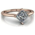 thumbnail image 1 of 2.00 Ct Wonderful Princess Cut Natural Moissanite Diamond Wedding Rings for Ladies Fine 14K Rose Gold, 1 of 5