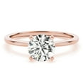 thumbnail image 1 of 2.00 Ct Wonderful Round Natural Moissanite Wedding Rings for Women Fine 18K Rose Gold, 1 of 5