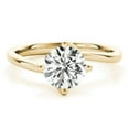 thumbnail image 1 of 2.00 Ct Wonderful Round Natural Moissanite Wedding Rings for Women Solid 18K Yellow Gold, 1 of 6