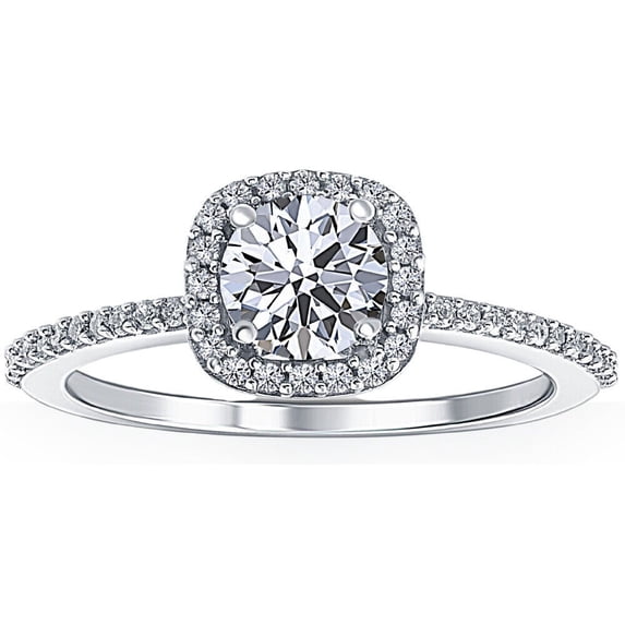 2.00 Cts Certified Cushion Moissanite, 18K White Gold Plated, Sterling Silver Solitaire Engagement Ring, Anniversary Ring , Wedding Ring