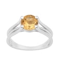 thumbnail image 1 of 2.00 Ctw Round Shape Citrine Gemstone 925 Sterling Silver Solitaire Women Wedding Ring, 1 of 7