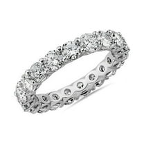 2.00 T.C.W Brilliant Round Cut Natural Diamond Elegant Designer Engagement Band for her Solid 14K White Gold Size 7