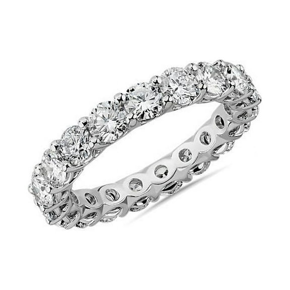 2.00 T.C.W Brilliant Round Cut Natural Diamond Elegant Designer Engagement Band for her Solid 14K White Gold Size 7
