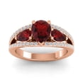 thumbnail image 1 of 2.00 T.C.W Elegant Pear Shape Garnet Gemstone & Natural Diamond Bridal Ring for Women Solid 14K Rose Gold Size 5.5 by Diamond-Capitals, 1 of 8
