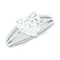 thumbnail image 1 of 2.00 TCW Heart Cut Split Shank Engagement Ring 925 Sterling Silver, 1 of 4