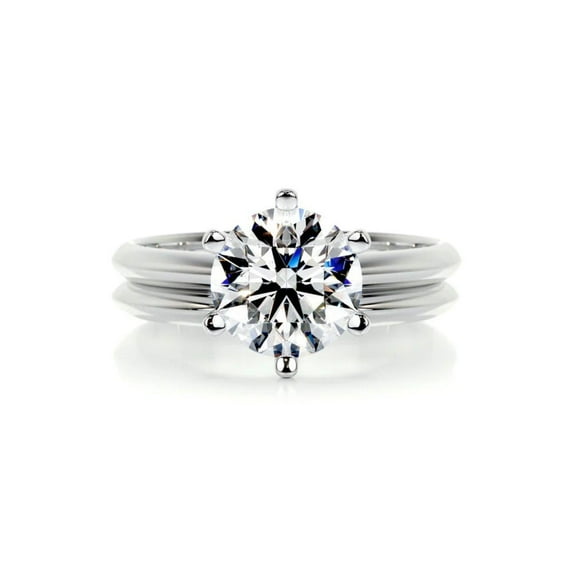 2.00 TCW Round Brilliant Cut Bridal Set Wedding Ring 10K White Gold