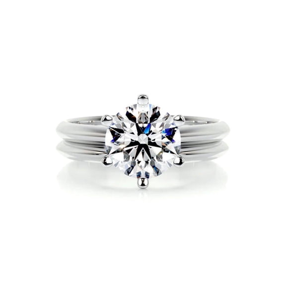 2.00 TCW Round Brilliant Cut Bridal Set Wedding Ring 10K White Gold