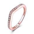 thumbnail image 1 of 2.00 mm Top Moissanite Sterling Silver 925 Simple Half Eternity Band with the Finest Moissanite, Wedding Band in Rose gold and gold plating, 1 of 5