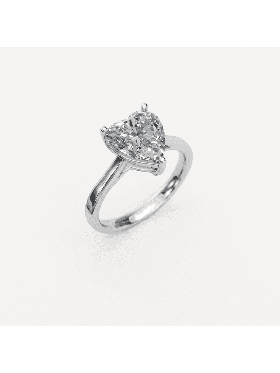 2.00 tcw Luxurious Heart Shape Solitaire IGI Certified Lab Grown Diamond Engagement Ring for Women Solid 10k White Gold Size 7 by Diamond-Capitals