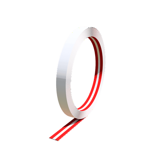 2.00" x 250' Vinyl Flat Trim Roll, Exterior Grade, White, Three Center Score, Double Taped, Self-Adhesive, Peel and Stick Molding