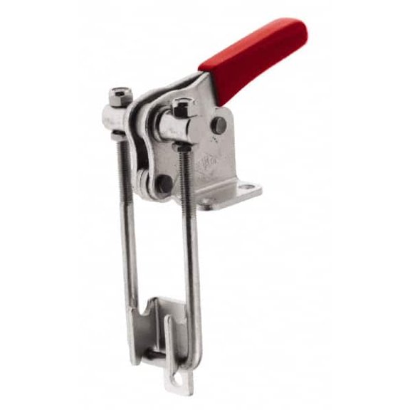 2,000 Lb Capacity, Vertical, U Hook, Flanged Base, Stainless Steel Pull Action Latch Clamp