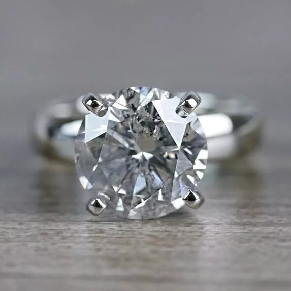 2.00CT Round Cut Lab Created Diamond Women's Solitaire Engagement Ring Solid 925 Sterling Silver
