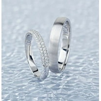 2.00CT Round Cut Simulated Diamond Bridal Set Cluster Pave Set Couple Band Wedding Ring Set 14K White Gold Plated 925 Silver