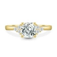 thumbnail image 1 of 2.00Ct Cushion Cut Lab Grown Diamond Engagement Ring, Round Side Accent, 10K Yellow Gold, US 6, 1 of 7