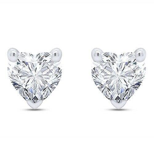 2.00Ct Heart Cut Simulated Diamond Women's Stud Earrings 925 Sterling Silver Party Wear