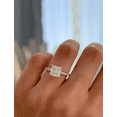 thumbnail image 1 of 2.00Ct Princess Cut Moissanite Solitaire Engagement Ring, Wrap Hidden Halo & Pavé, 18K Rose Gold, 1 of 7