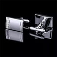 thumbnail image 1 of 2.00Ct Round Cut Lab Created Diamond Engagement Classic Mens Cufflinks 14K White Gold Plated Silver Gift For Him, 1 of 5