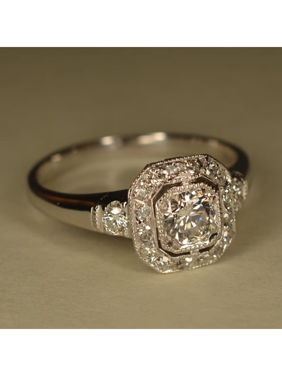 2.00Ct Round Cut Lab Created Diamond Engagement Ring 14K White Gold Plated Silver