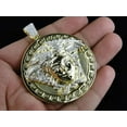 thumbnail image 1 of 2.00Ct Round Cut Moissanite Medusa Head Pendant In 14K Yellow Gold Finish Silver, 1 of 4