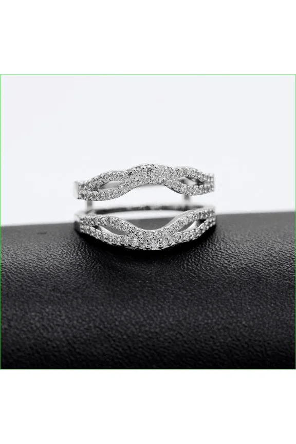 2.00Ct Round Cut Simulated Diamond Beautiful Women's Enhancer Wedding Ring 14K White Gold Plated 925 Sterling Silver