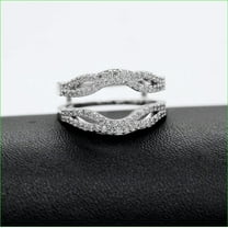 2.00Ct Round Cut Simulated Diamond Beautiful Women's Enhancer Wedding Ring 14K White Gold Plated 925 Sterling Silver