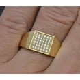 thumbnail image 1 of 2.00Ct Round Cut Simulated Diamond Cluster Men's Engagement Ring 14K Yellow Gold Plated 925 Silver, 1 of 3