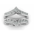thumbnail image 1 of 2.00Ct Round Cut Simulated Diamond Women's Enhancer Wedding Ring 14k White Gold Plated 925 Sterling Silver, 1 of 5