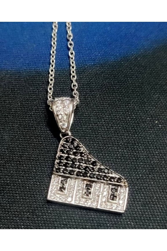 2.00Ct Round Cut Spinel Beautiful Piano Pendant 14K White Gold Plated