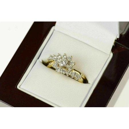 2.00Ct Round Lab Created Diamond Women's Engagement Ring 925 Sterling Silver 14K Yellow Gold Plated