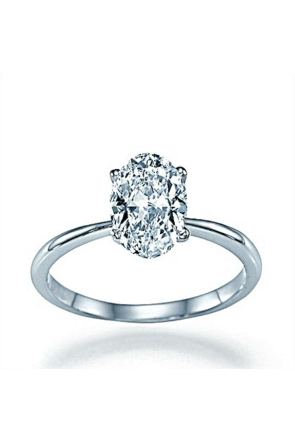 2.01 Ct Gorgeous Oval Cut Diamonds Engagement Ring Elongated Finger Perfect for Women with (J VS2) Clarity
