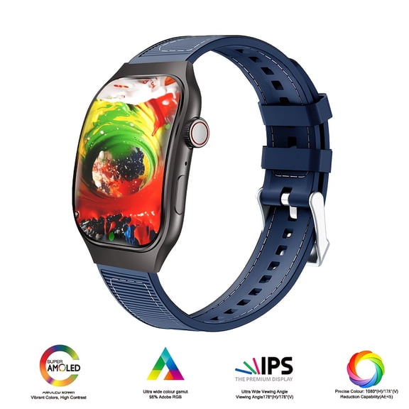 2.01" Curved Screen Smartwatch: Wireless HD Calling, 100+ Sports Modes, Mini Games, Voice Assistant, Fitness Tracker for Men & Women