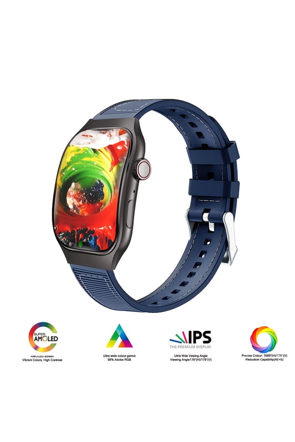 2.01" Curved Screen Smartwatch: Wireless HD Calling, 100+ Sports Modes, Mini Games, Voice Assistant, Fitness Tracker for Men & Women